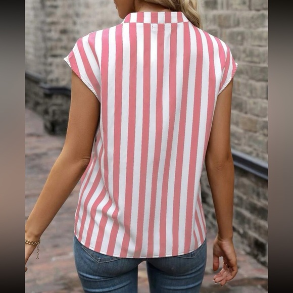 Striped notched neck blouse - Picture 6 of 16